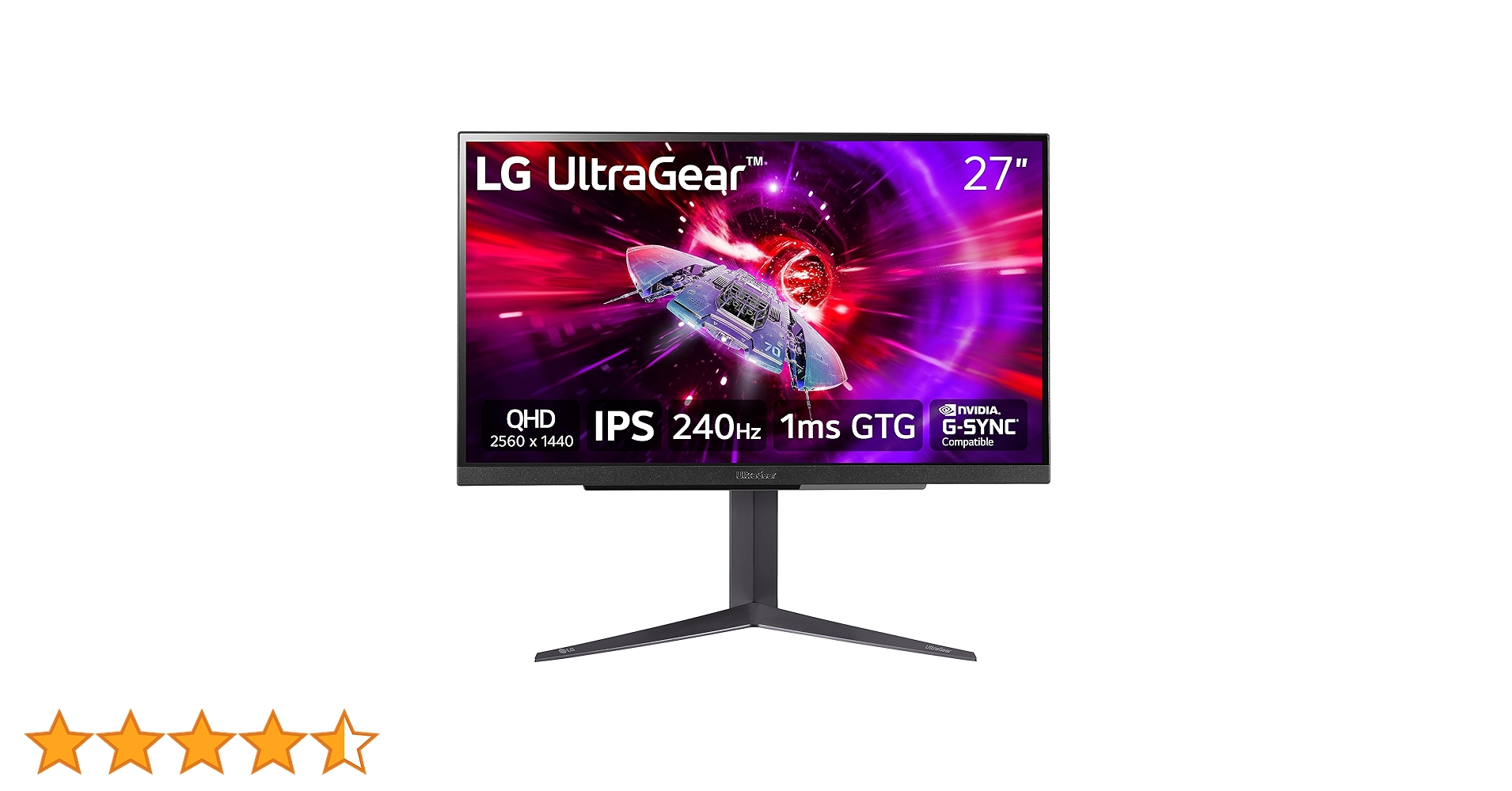 LG 27インチ WQHD IPS 144hz 1ms ゲーミングディスプレイ LG ゲーミングモニター 27インチ/WQHD/IPS非光沢/144Hz/1ms